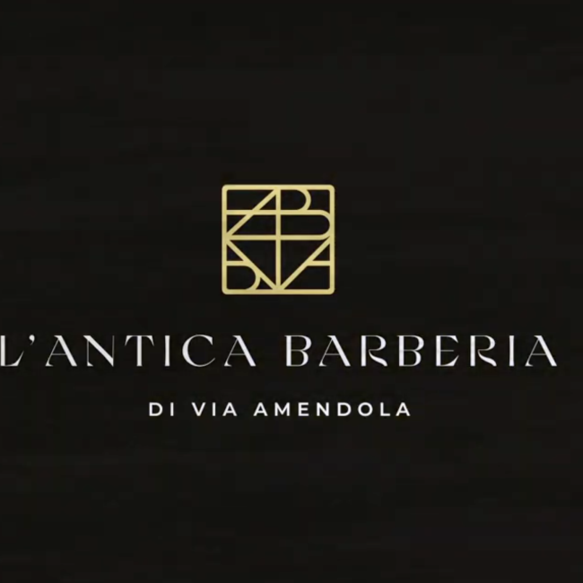 vain design logo animation antica barberia via amendola sassari